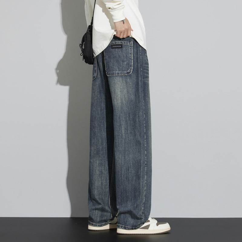 Retro Nostalgic Straight Jeans For Men Retro Blue Spring And Summer MuddyStock