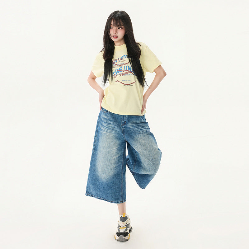 Loose Wide-Leg Mid-Length Crop Pants For Women | MuddyStock Originals