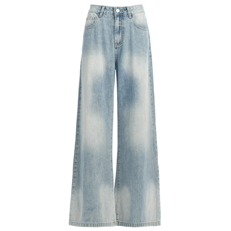 Wide-Leg Loose Drape Straight Jeans For Women | MuddyStock Originals