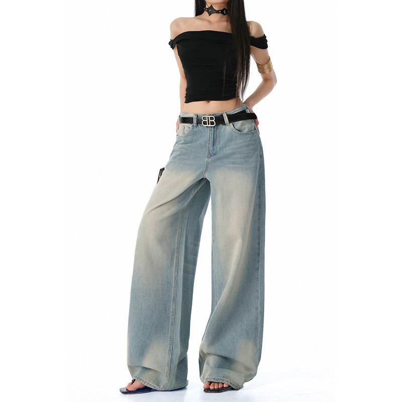 Loose Straight Floor-Length Denim Pants For Women | MuddyStock Originals MuddyStock