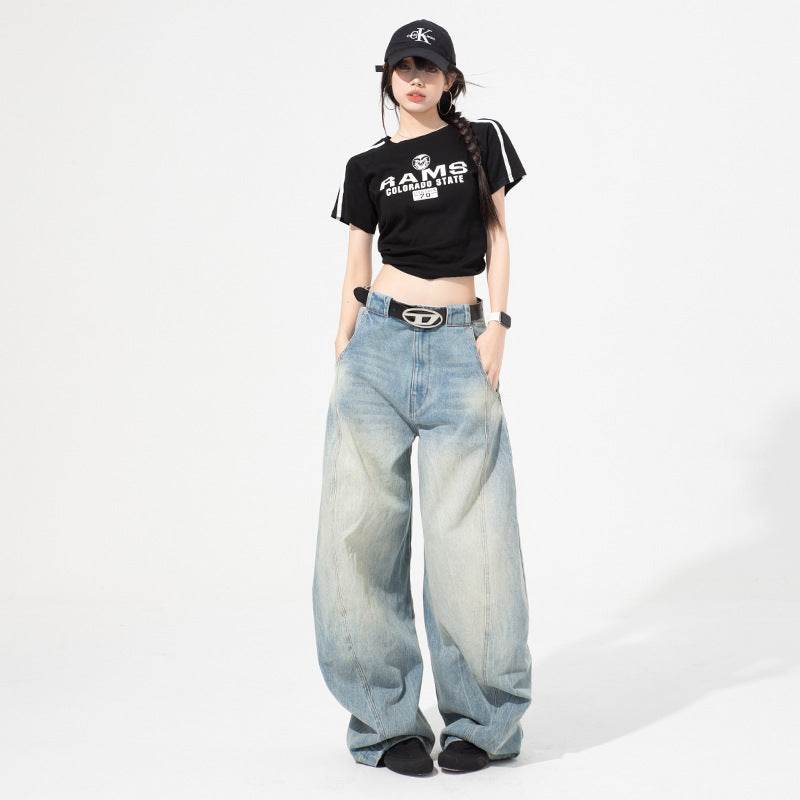 Retro Loose Denim Pants For Women | MuddyStock Originals MuddyStock