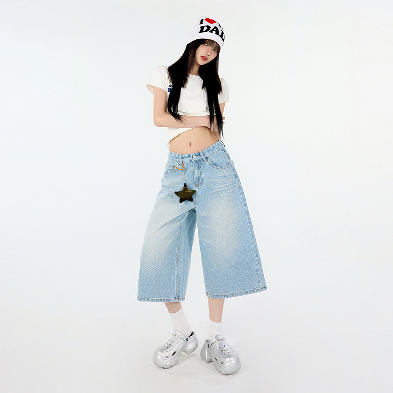 Loose Wide-Leg Mid-Length Crop Pants For Women | MuddyStock Originals
