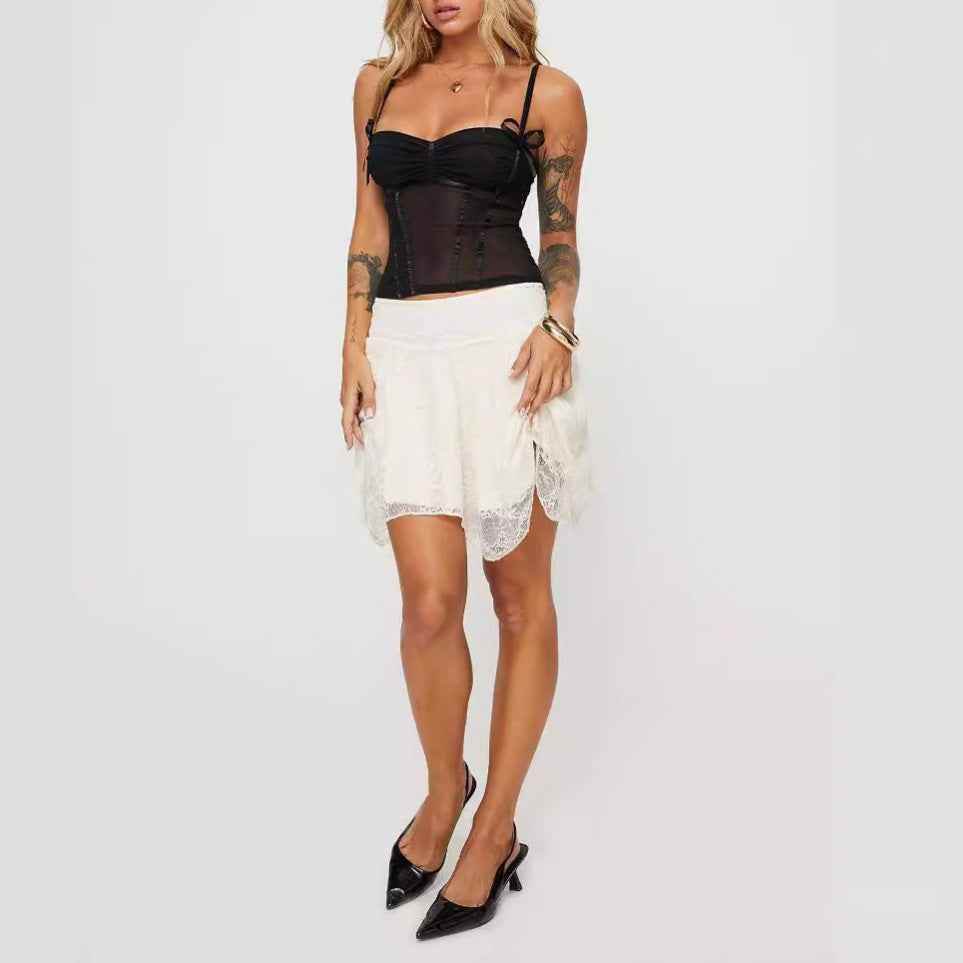 Women's Solid Color Suspender Bow Vest MuddyStock