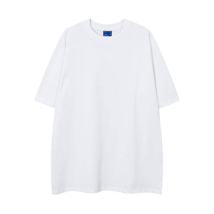 Washed Distressed Loose Short-sleeved T-shirt For Men And Women | MuddyStock Originals White MuddyStock