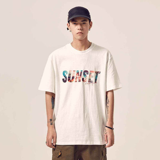 Alphabet color print T-shirt MuddyStock