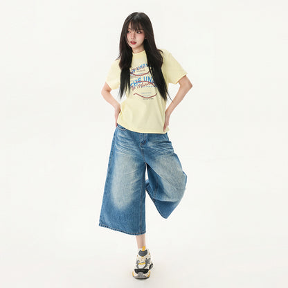 Loose Wide-Leg Mid-Length Crop Pants For Women | MuddyStock Originals
