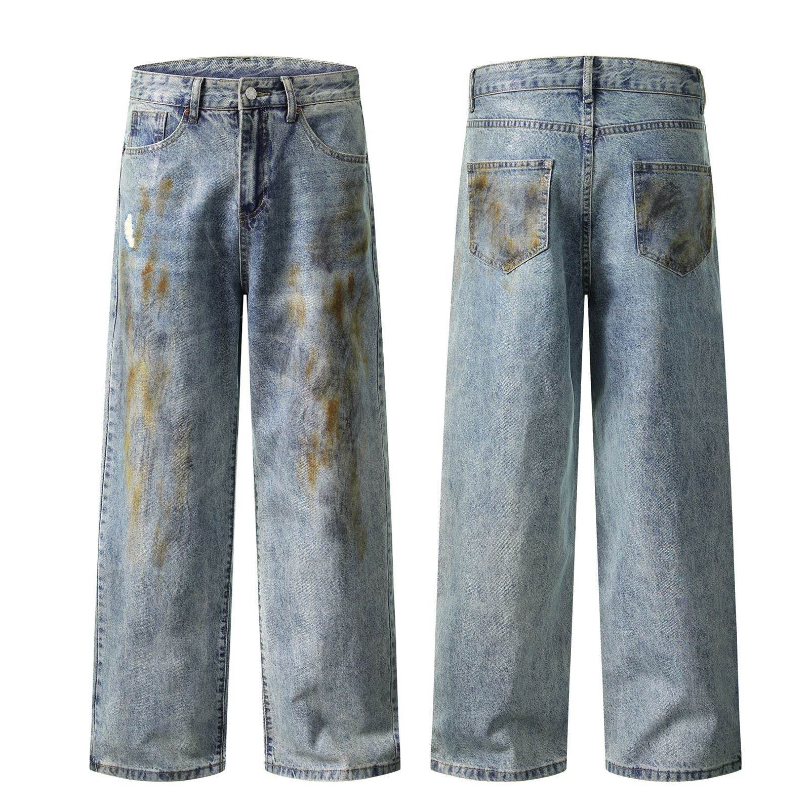 Streetwear Washed Distressed Denim Jeans For Men And Women | MuddyStock Originals MuddyStock