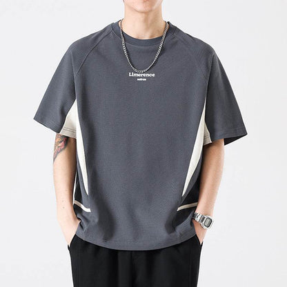 Fashion Men's Sports All-match Half Sleeve T-shirt Gray MuddyStock