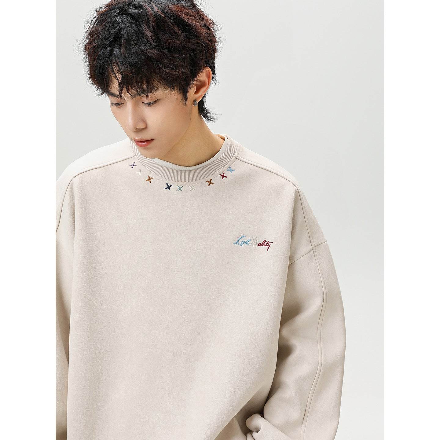Round neck sweatshirt men's embroidered pullover | MuddyStock Originals MuddyStock