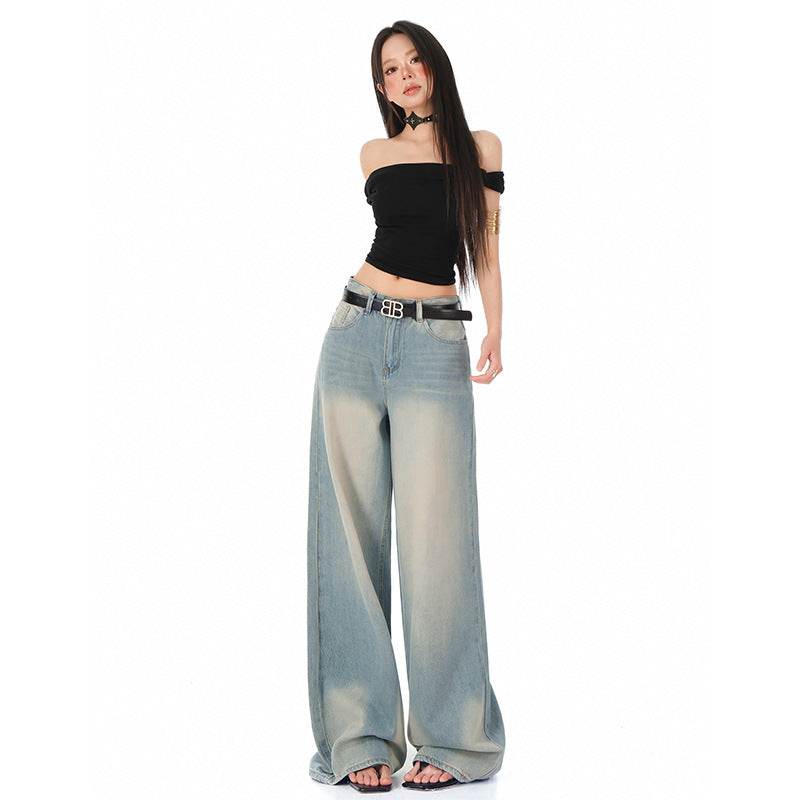 Loose Straight Floor-Length Denim Pants For Women | MuddyStock Originals MuddyStock
