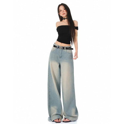 Loose Straight Floor-Length Denim Pants For Women | MuddyStock Originals MuddyStock