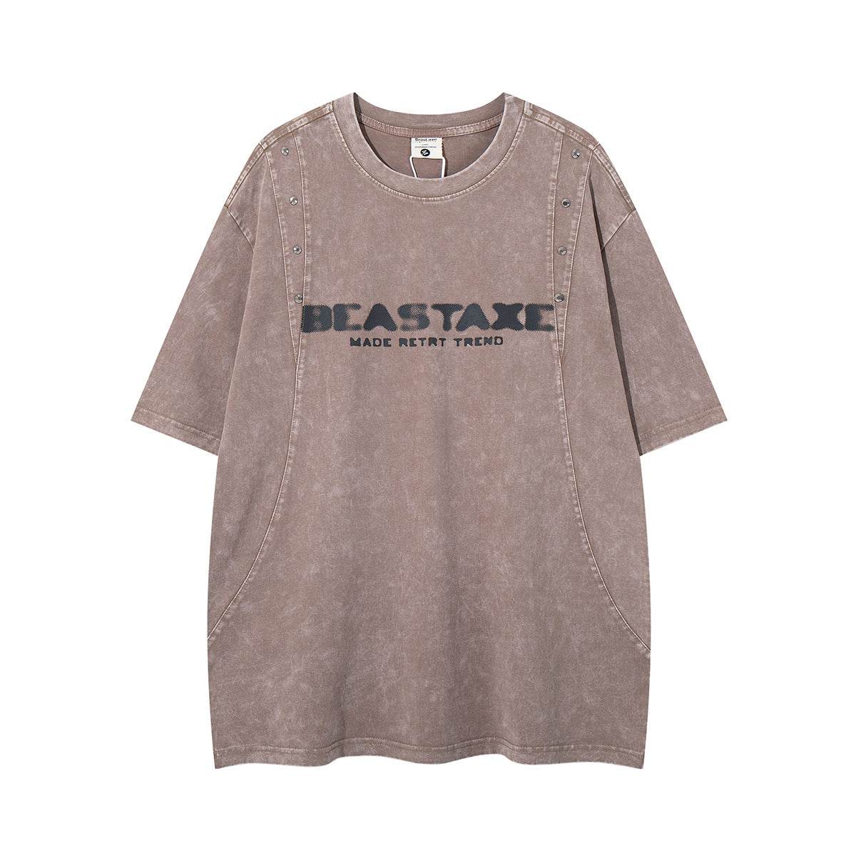 Men's short sleeved T-shirt retro washed pure cotton | MuddyStock Originals MuddyStock