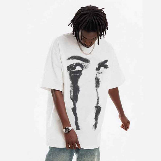 American Hip Hop China-Chic Brand Cotton Short Sleeve Boys' Vintage Loose Top MuddyStock