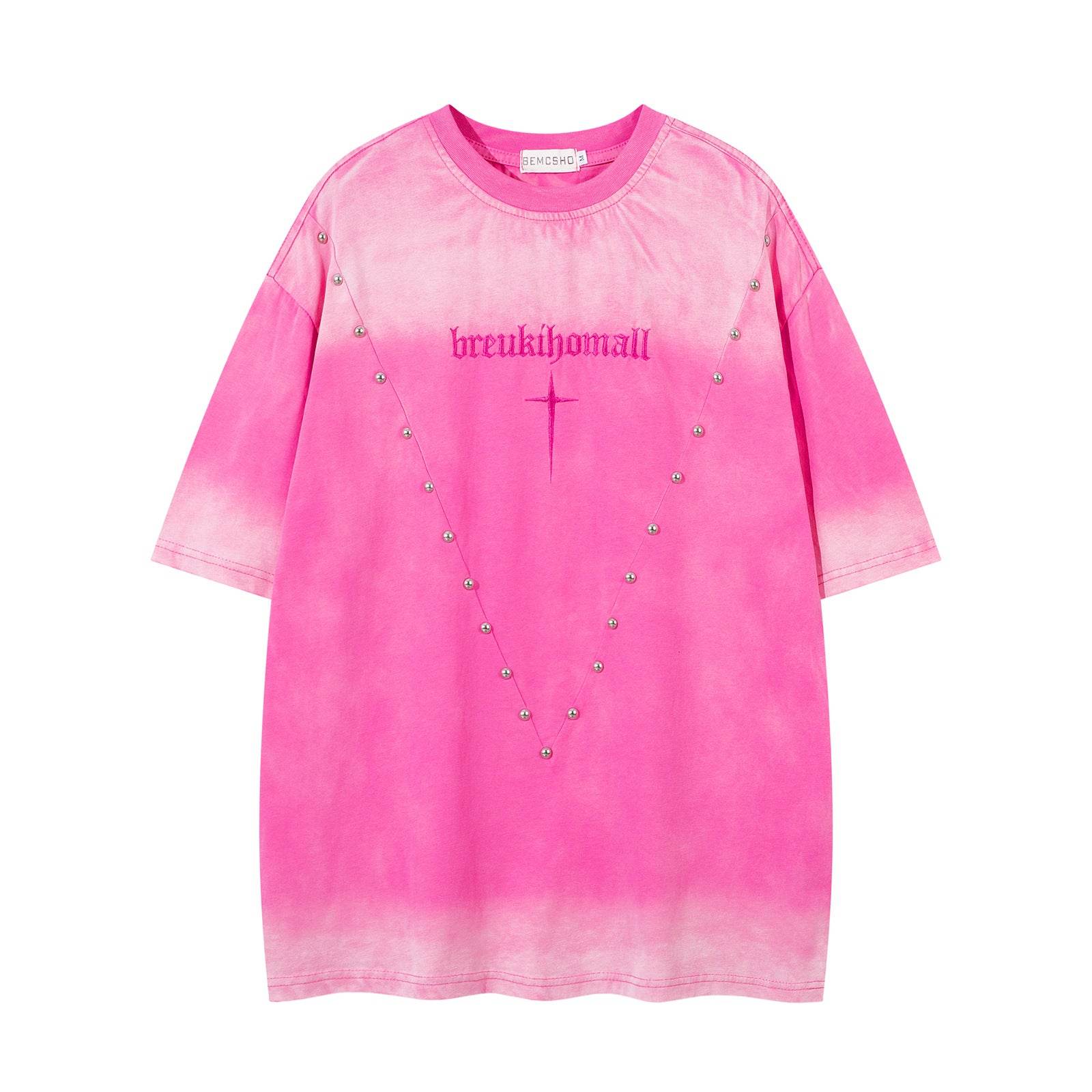 Streetwear Washed Beaded Short Sleeve T-Shirt For Men And Women | MuddyStock Originals MuddyStock