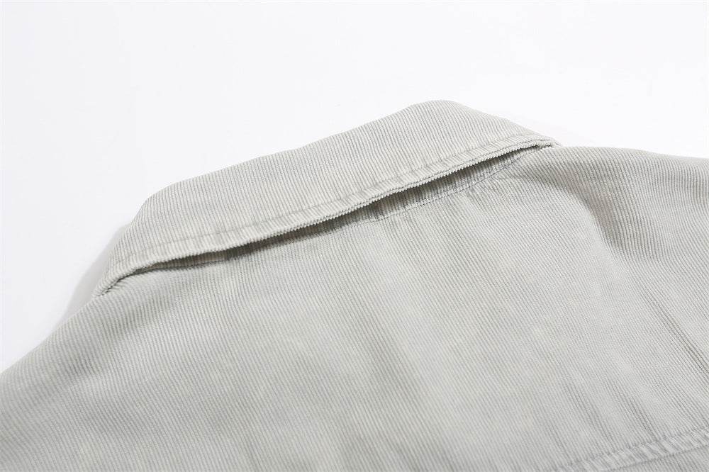 Letter Pocket Embroidered Casual Shirt For Men MuddyStock