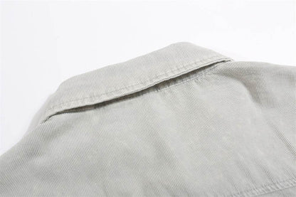 Letter Pocket Embroidered Casual Shirt For Men MuddyStock