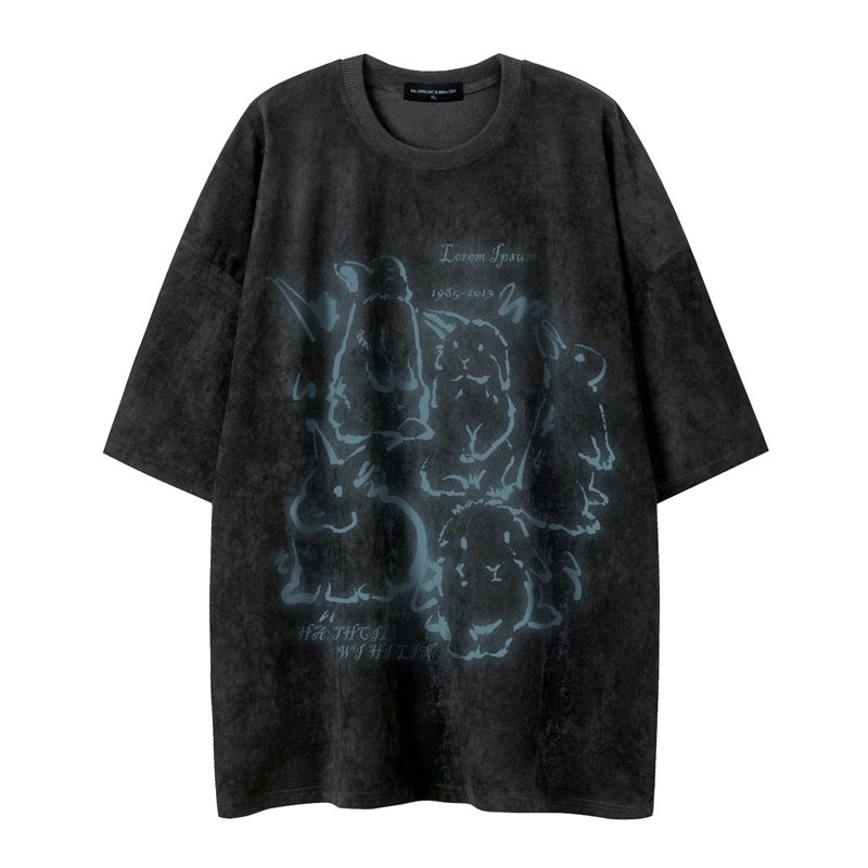 Loose pattern printed T-shirt