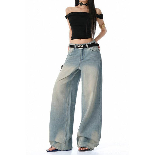 Loose Straight Floor-Length Denim Pants For Women | MuddyStock Originals MuddyStock