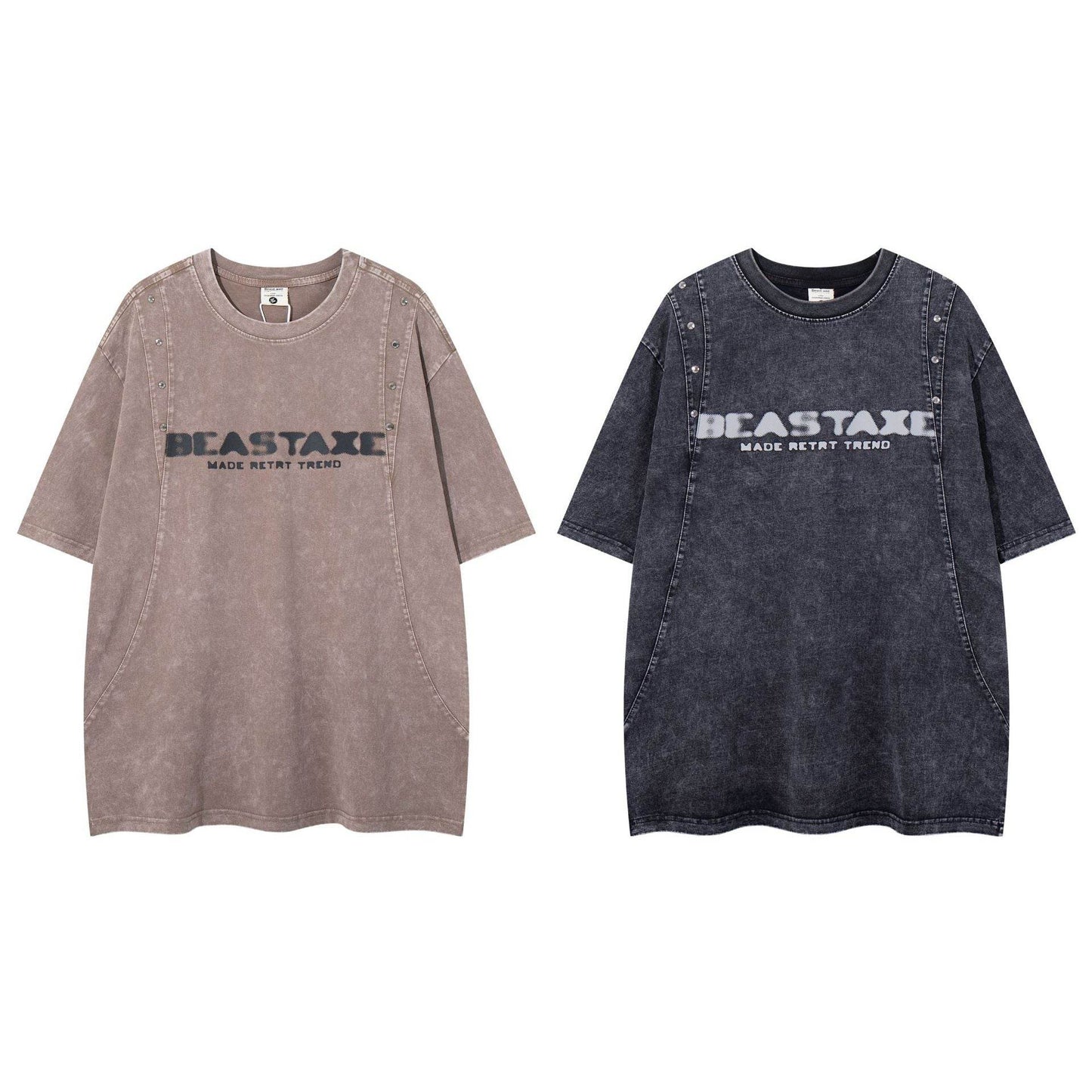 Men's short sleeved T-shirt retro washed pure cotton | MuddyStock Originals MuddyStock