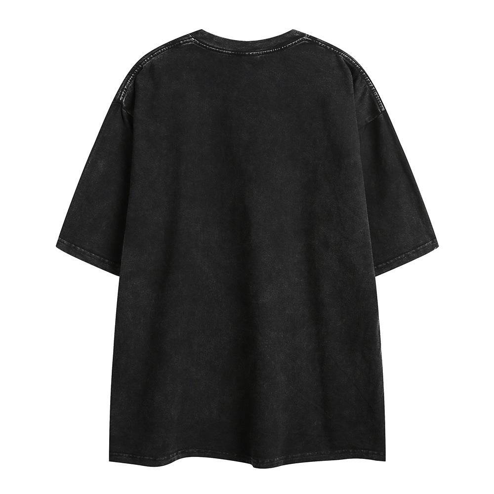 Fashion Flower Letter Print Short-sleeve For Men And Women MuddyStock