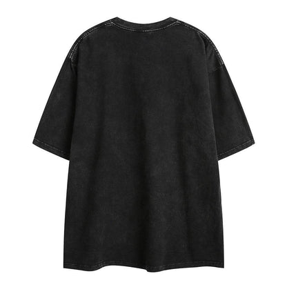Fashion Flower Letter Print Short-sleeve For Men And Women MuddyStock