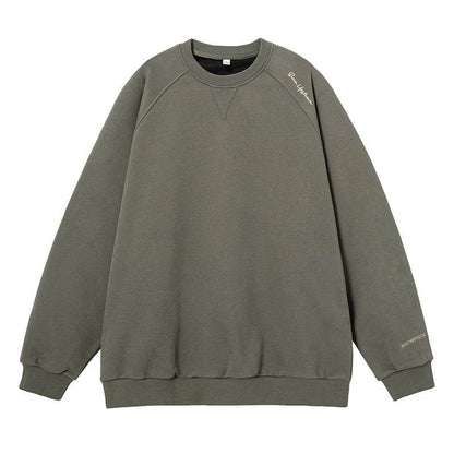 Round neck hoodie men's American letter embroidered | MuddyStock Originals Gray Green MuddyStock