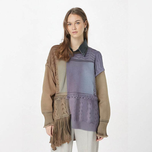 Women's Tassel Splicing Knitted Sweater Loose Top | MuddyStock Originals MuddyStock