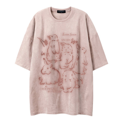 Loose pattern printed T-shirt
