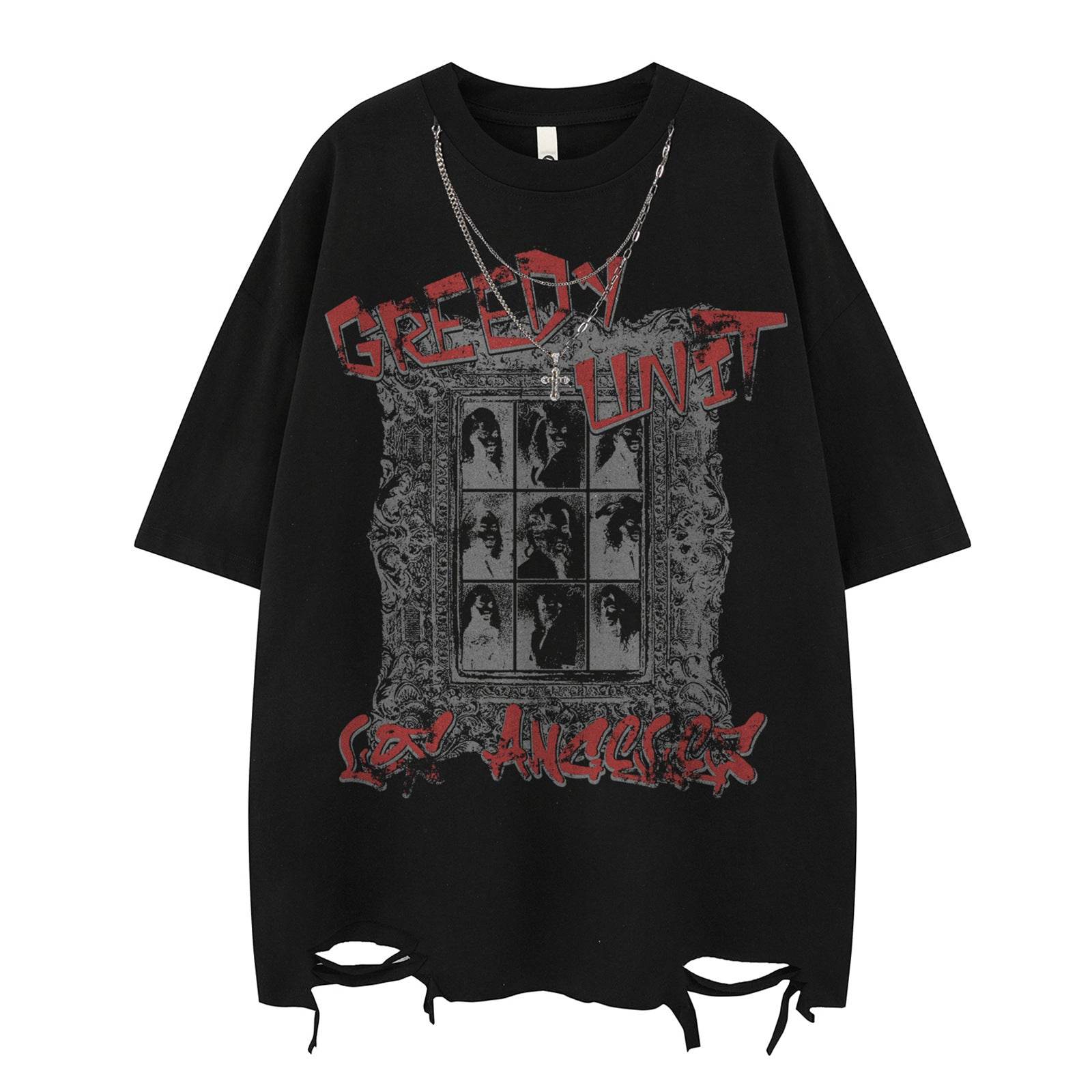 Streetwear Design Necklace Short Sleeve T-Shirt For Men | MuddyStock Originals Black MuddyStock