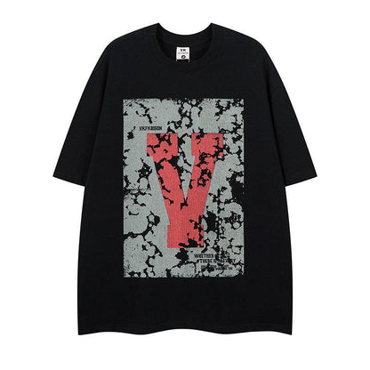 Short Sleeve T-Shirt for Men Streetwear Casual Loose Fit Tee | MuddyStock Originals Black MuddyStock