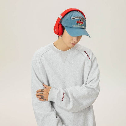 Round neck hoodie men's American letter embroidered | MuddyStock Originals MuddyStock