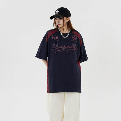Short sleeved motorcycle style loose hip hop sports T-shirt for men and women | MuddyStock Originals MuddyStock