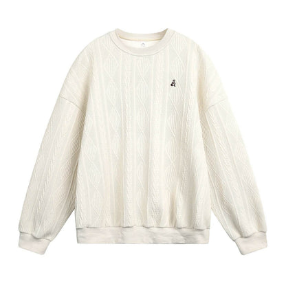 Round neck sweatshirt with embroidered for men | MuddyStock Originals Off-white MuddyStock