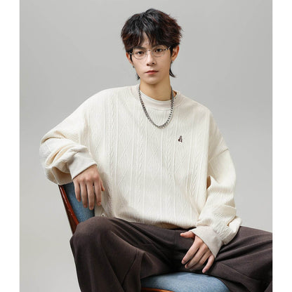 Round neck sweatshirt with embroidered for men | MuddyStock Originals MuddyStock