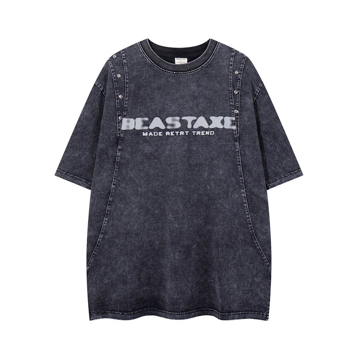 Men's short sleeved T-shirt retro washed pure cotton | MuddyStock Originals MuddyStock
