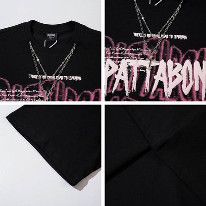 Streetwear Bubble Letter Print Short Sleeve T-Shirt for Women | MuddyStock Originals MuddyStock