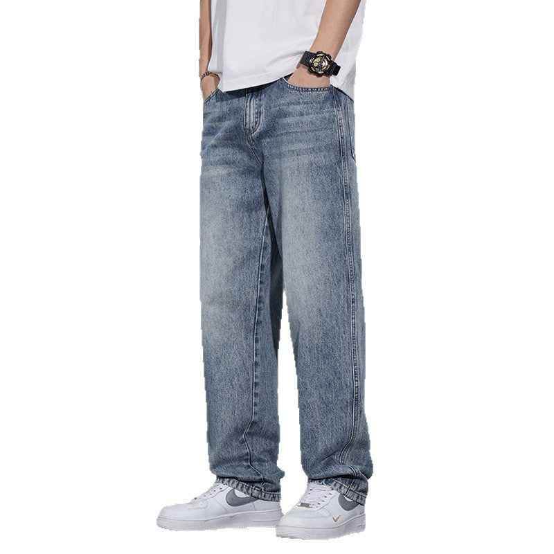 Men's Loose Casual Anti-wrinkle Straight Jeans MuddyStock