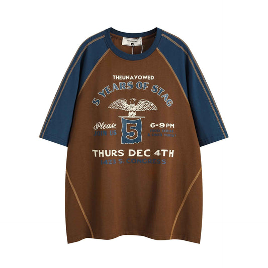 Men's Color Matching Sports Loose Top