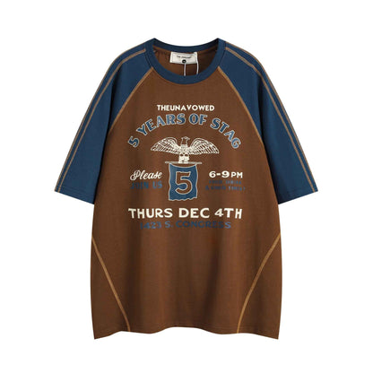 Men's Color Matching Sports Loose Top