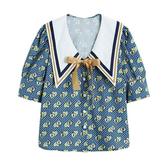 Blue short sleeve top MuddyStock
