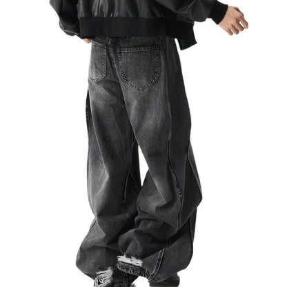 Loose Wide-leg Straight-leg Jeans For Men MuddyStock