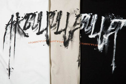 Abstract Graffiti Printed Loose T-shirt For Men And Women MuddyStock