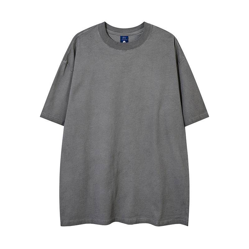 Washed Distressed Loose Short-sleeved T-shirt For Men And Women | MuddyStock Originals Gray MuddyStock