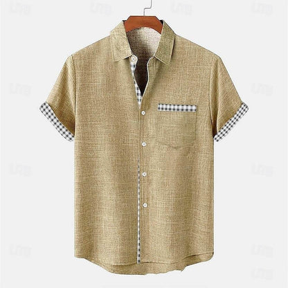 Ocean Fish Pattern Lapel Loose Casual Short Sleeve AUI2 MuddyStock